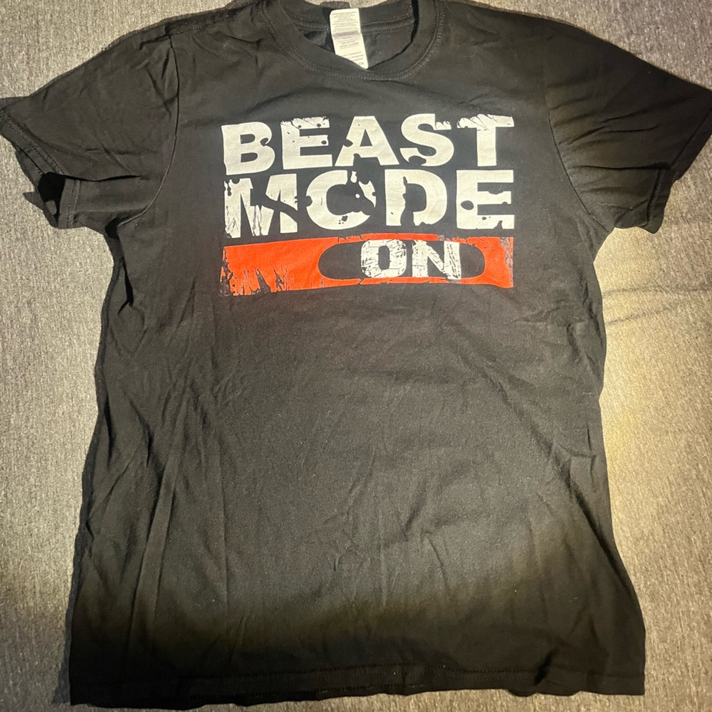 Black/Red “Beast Mode On” T-shirt
